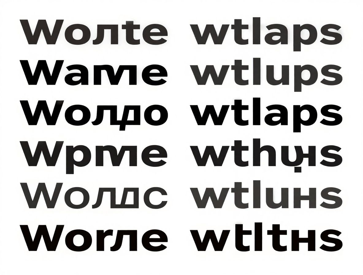 Страница с демонстрацией нескольких вариантов шрифта — тонкий, обычный, жирный — на тёмном фоне, иллюстрирующая переменные шрифтовые оси